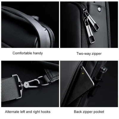 Sikker vanntett crossbody-veske med USB-tilkobling - med stilig anti-tyveri design