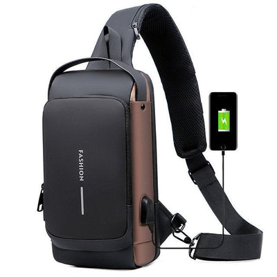 Sikker vanntett crossbody-veske med USB-tilkobling - med stilig anti-tyveri design