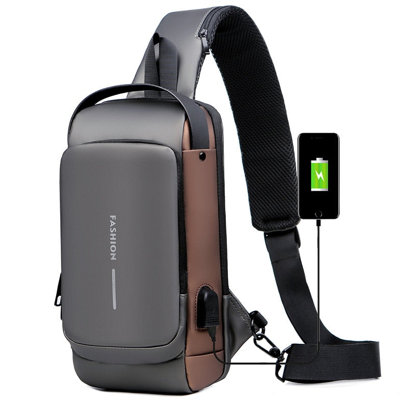 Sikker vanntett crossbody-veske med USB-tilkobling - med stilig anti-tyveri design