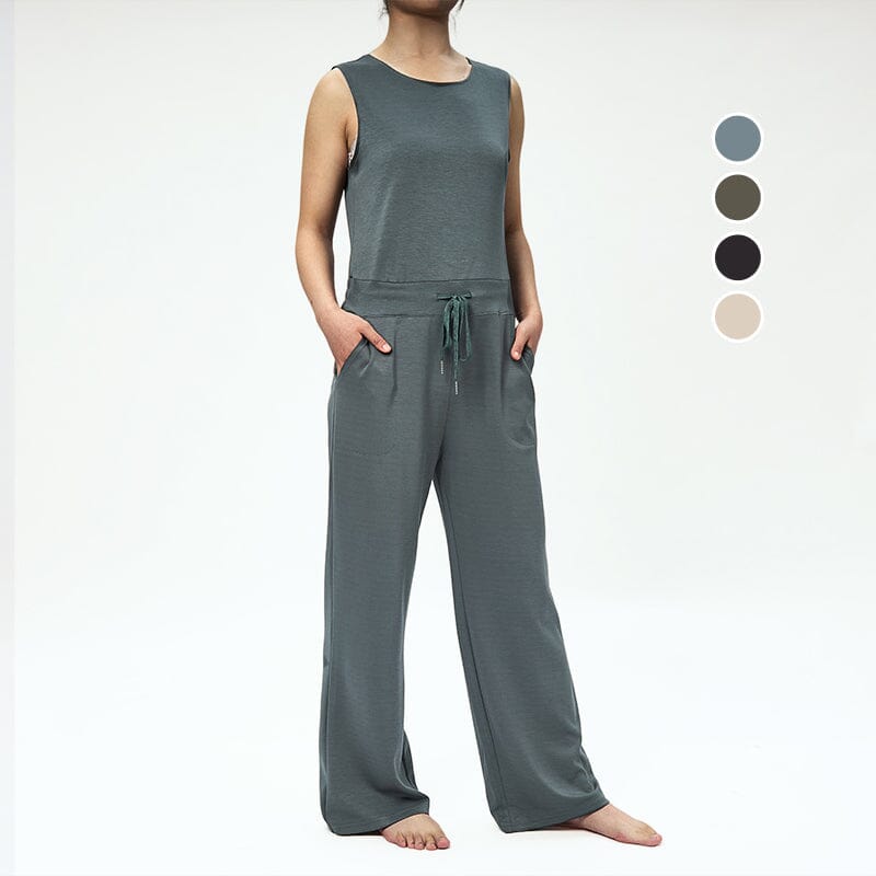 Ermeløs enkel jumpsuit